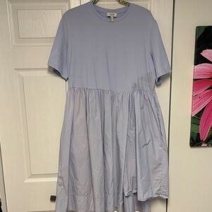 COS Light Blue Asymmetric Midi Dress